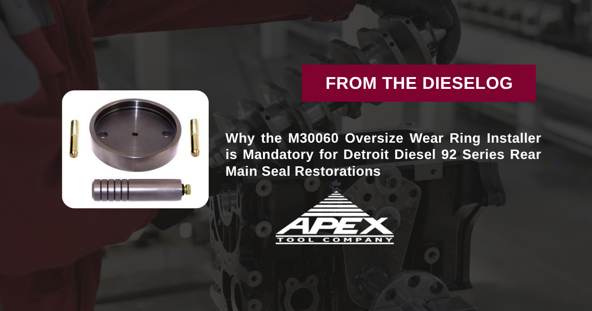 M30060 Heavy Duty Detroit Diesel 92 Series Rear Crankshaft Oversize Wear Ring Installer Tool